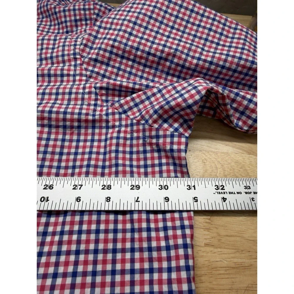 Polo Ralph Lauren Red White Blue Check Button Down Shirt 3XLT Tall Men Preppy